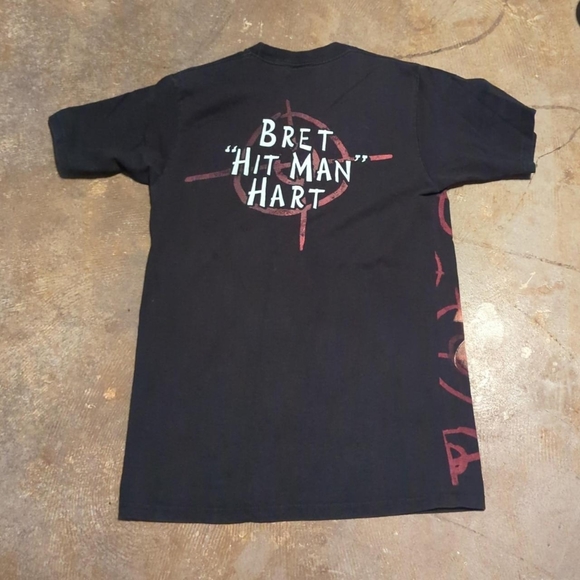 Vintage 1996 all over print bret hit man hart shirt medium - Picture 2 of 4